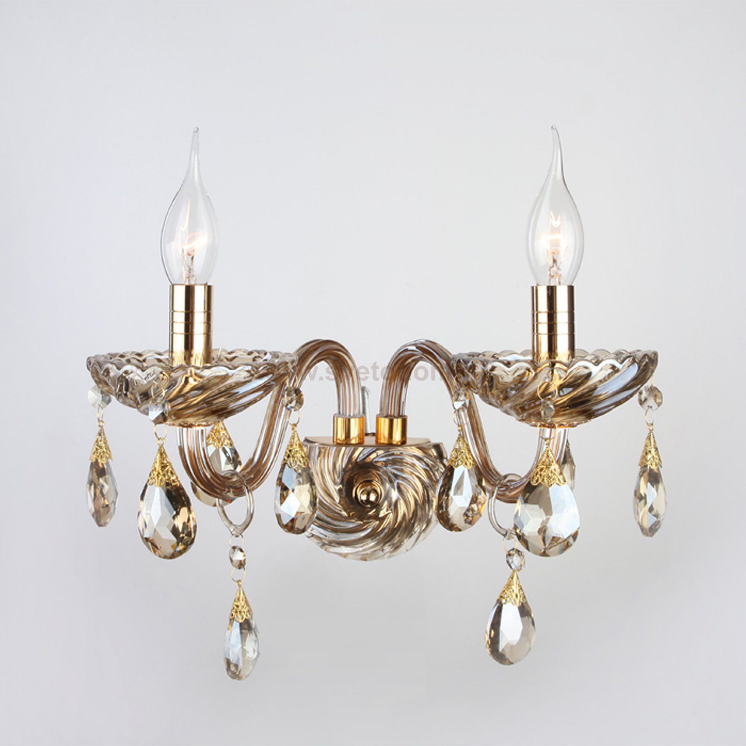 Настенный светильник бра Eurosvet 3543/2 золото/тонированный хрусталь Strotskis