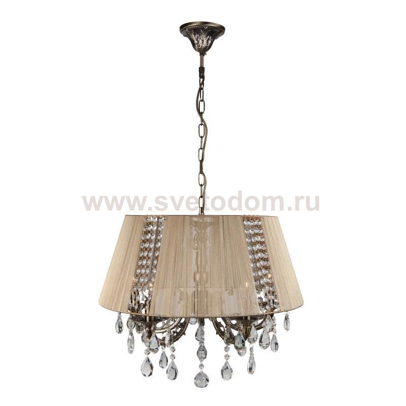 Светильник Eurosvet 3619/5 античная бронза/прозрачный хрусталь Strotskis