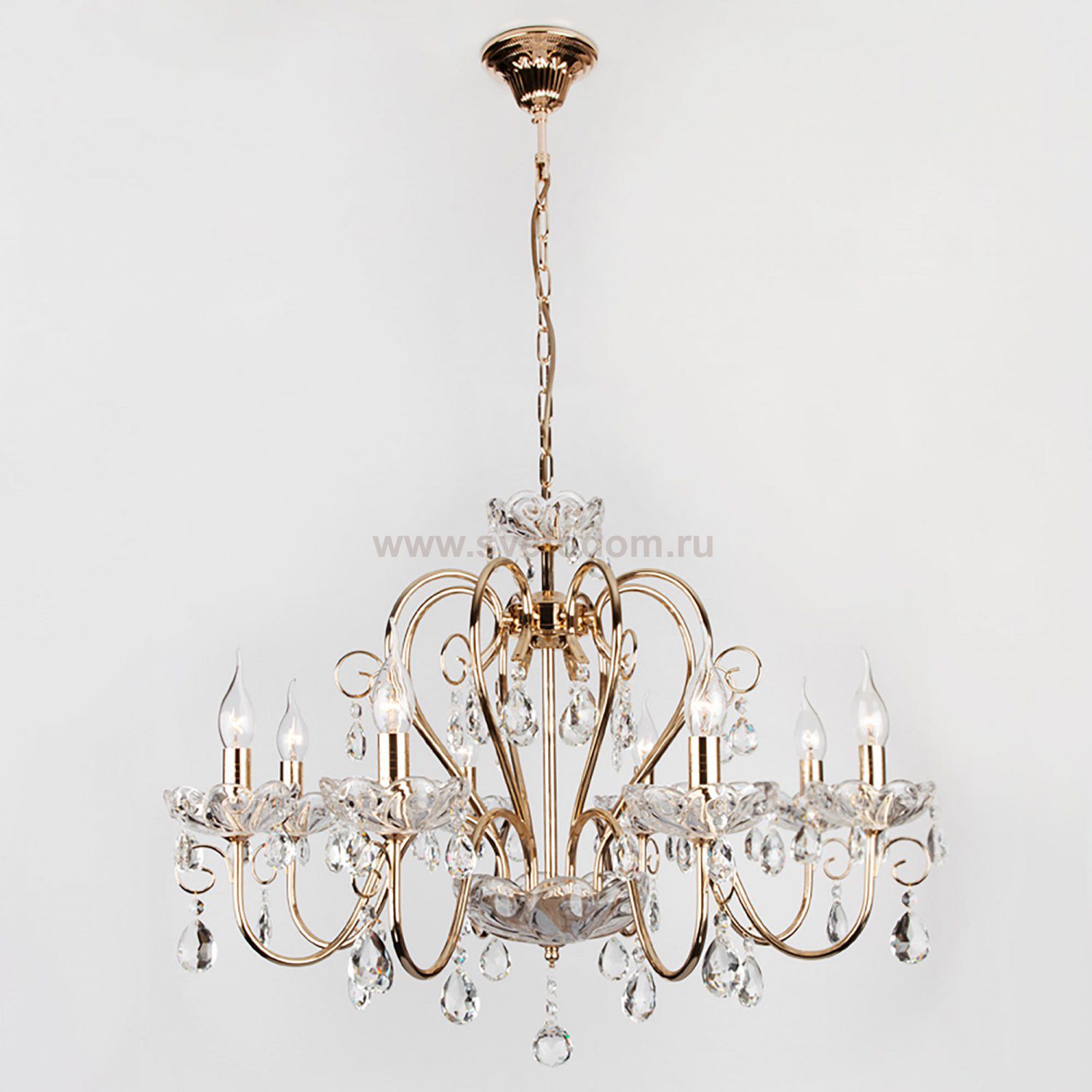 Светильник Eurosvet 3570/8 золото/прозрачный хрусталь Strotskis