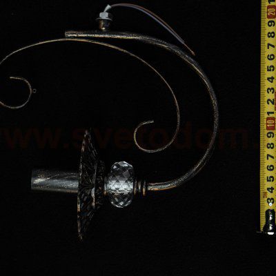 Светильник Eurosvet 3305/1 черный с золотом/прозрачный хрусталь