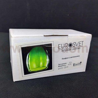 Плафон двойной зеленый+прозрачный Eurosvet 9808 арт. 70436
