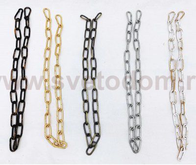 Цепь для люстры хромированная 1 метр + 2 карабина 10300 до 30кг