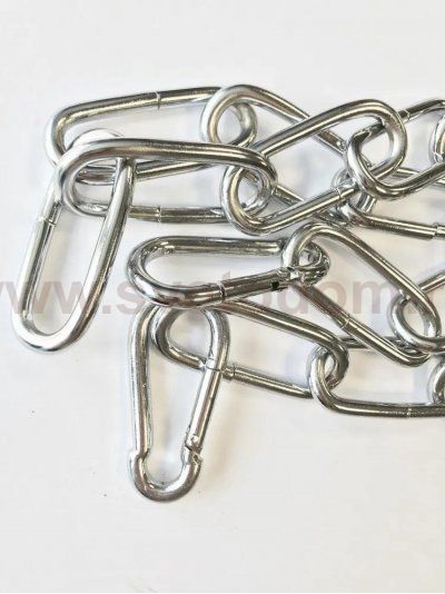 Цепь для люстры хромированная 1 метр + 2 карабина 10300 до 30кг