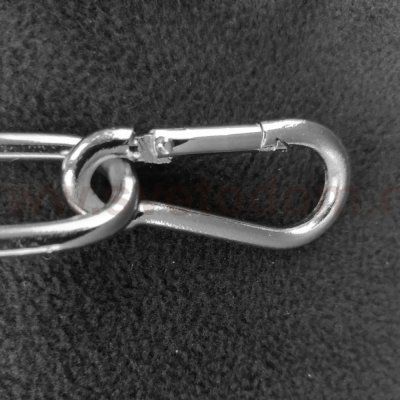 Цепь для люстры хромированная 1 метр + 2 карабина 10300 до 30кг