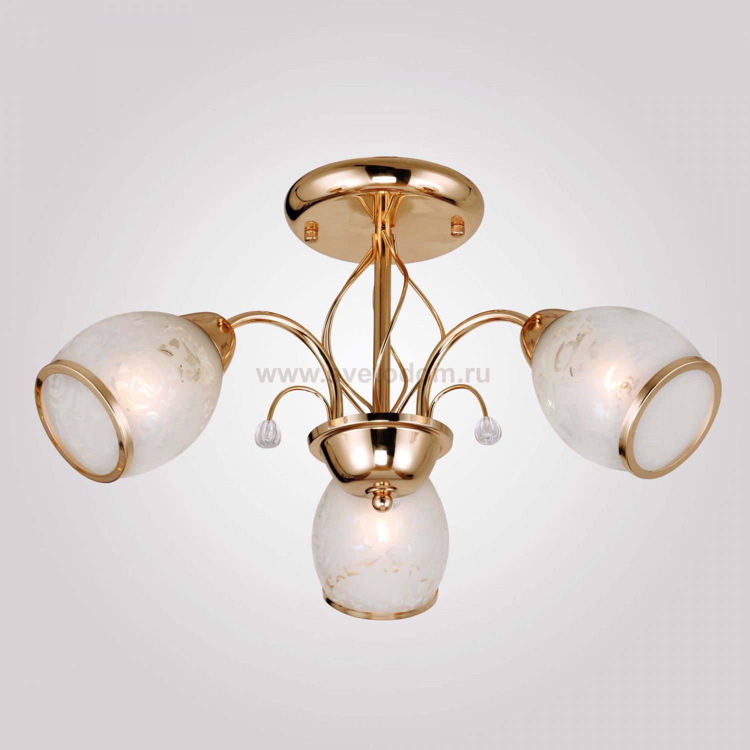 Потолочный светильник со стеклянными плафонами 30026/3 золото Eurosvet