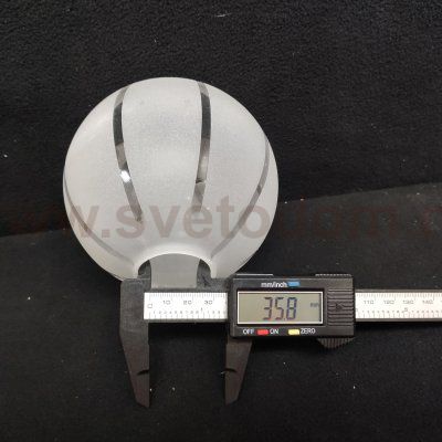 Плафон стекло белый матовый полосатый 120мм E14-27 (36мм посадка) Евро 353 Libre