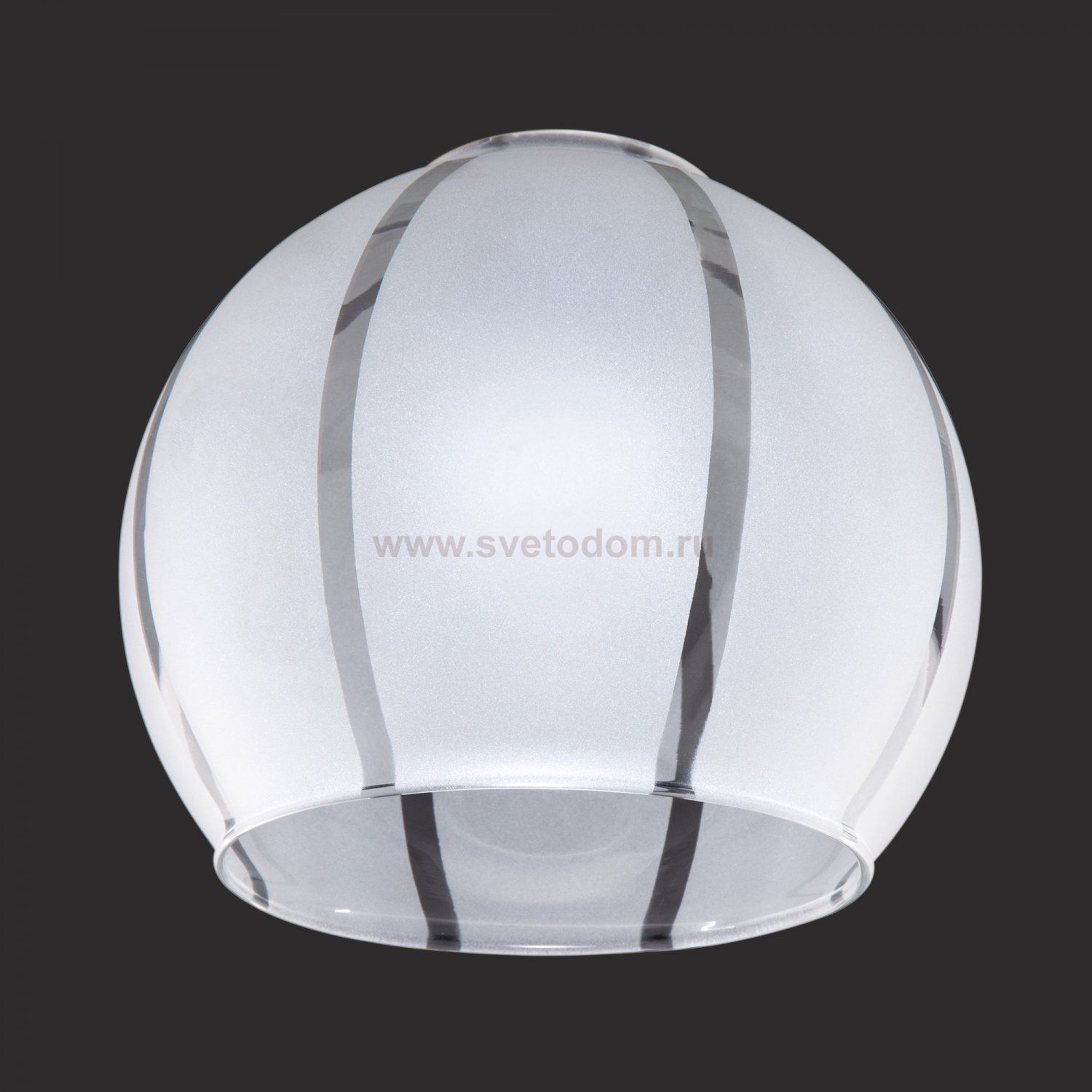 Плафон стекло белый матовый полосатый 120мм E14-27 (36мм посадка) Евро 353 Libre