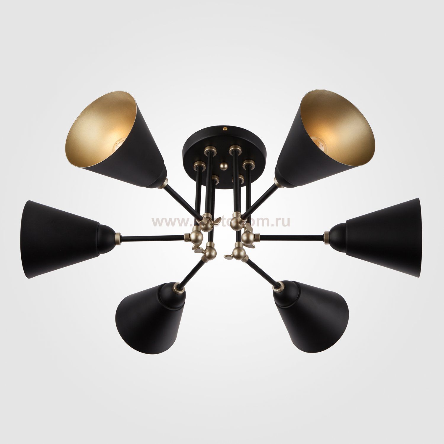 Потолочный светильник Eurosvet 70052/6 черный/золото