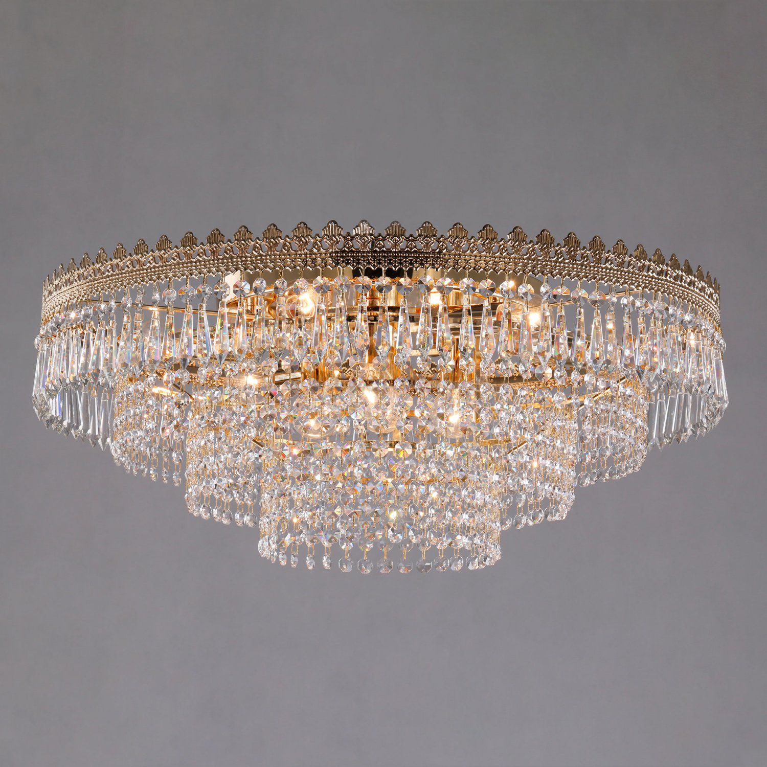 Потолочный светильник Eurosvet 10078/10 золото Strotskis