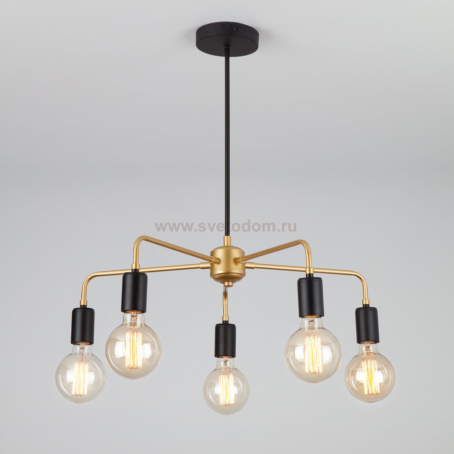 Люстра Eurosvet 70053/5 черный/золото