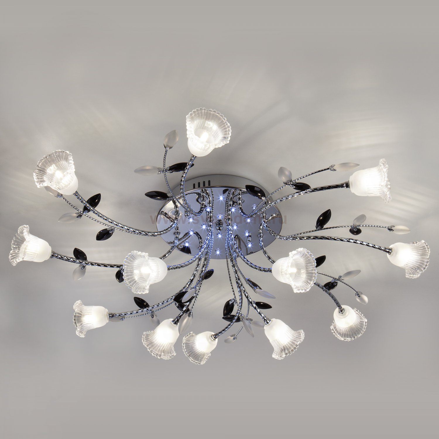 Потолочный светильник Eurosvet 80114/12 хром/белый