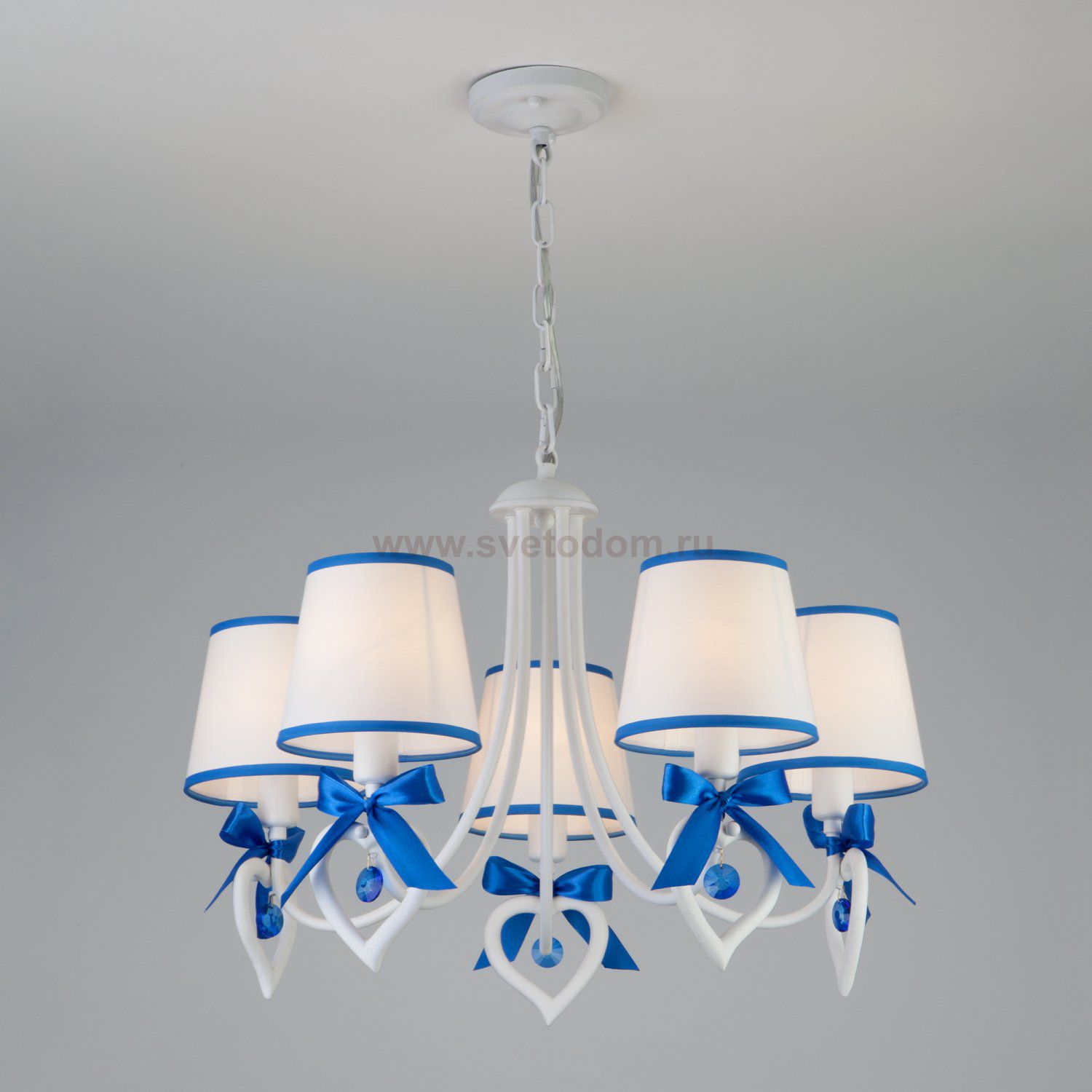 Подвесная люстра Eurosvet 60066/5 белый/синий