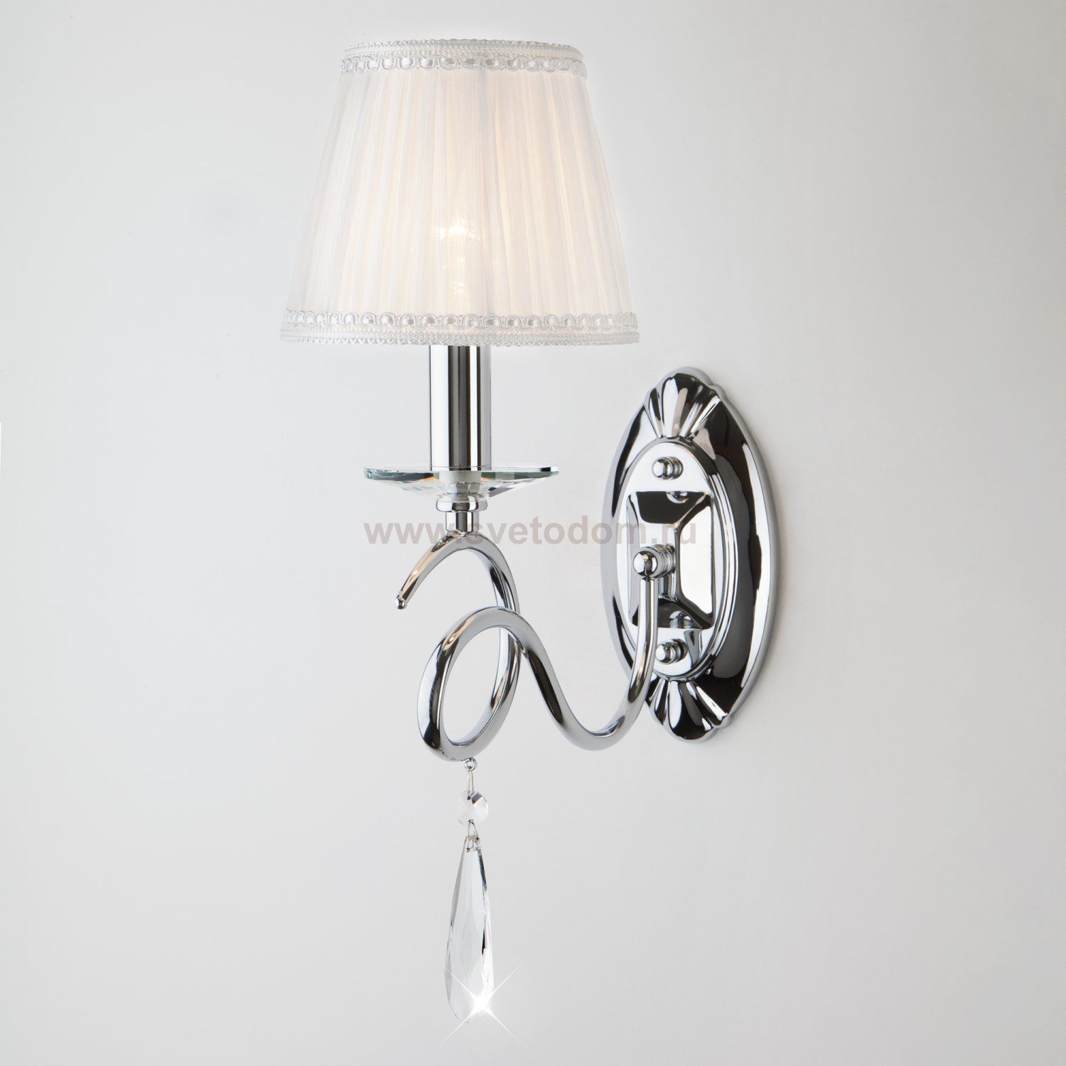 Настенный светильник бра Eurosvet 10082/1 хром/прозрачный хрусталь Strotskis