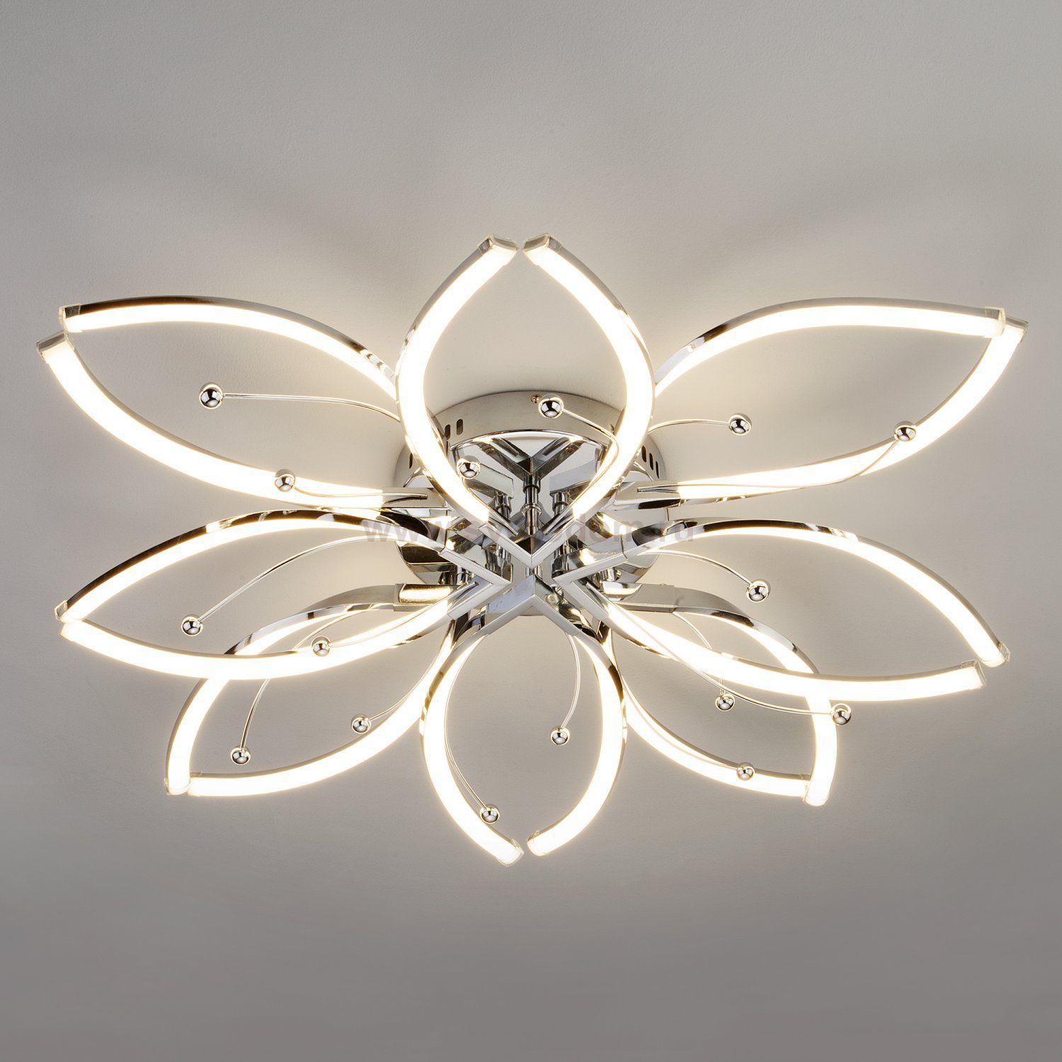 Люстра светодиодная потолочная Alfa 90092/8 хром 96W