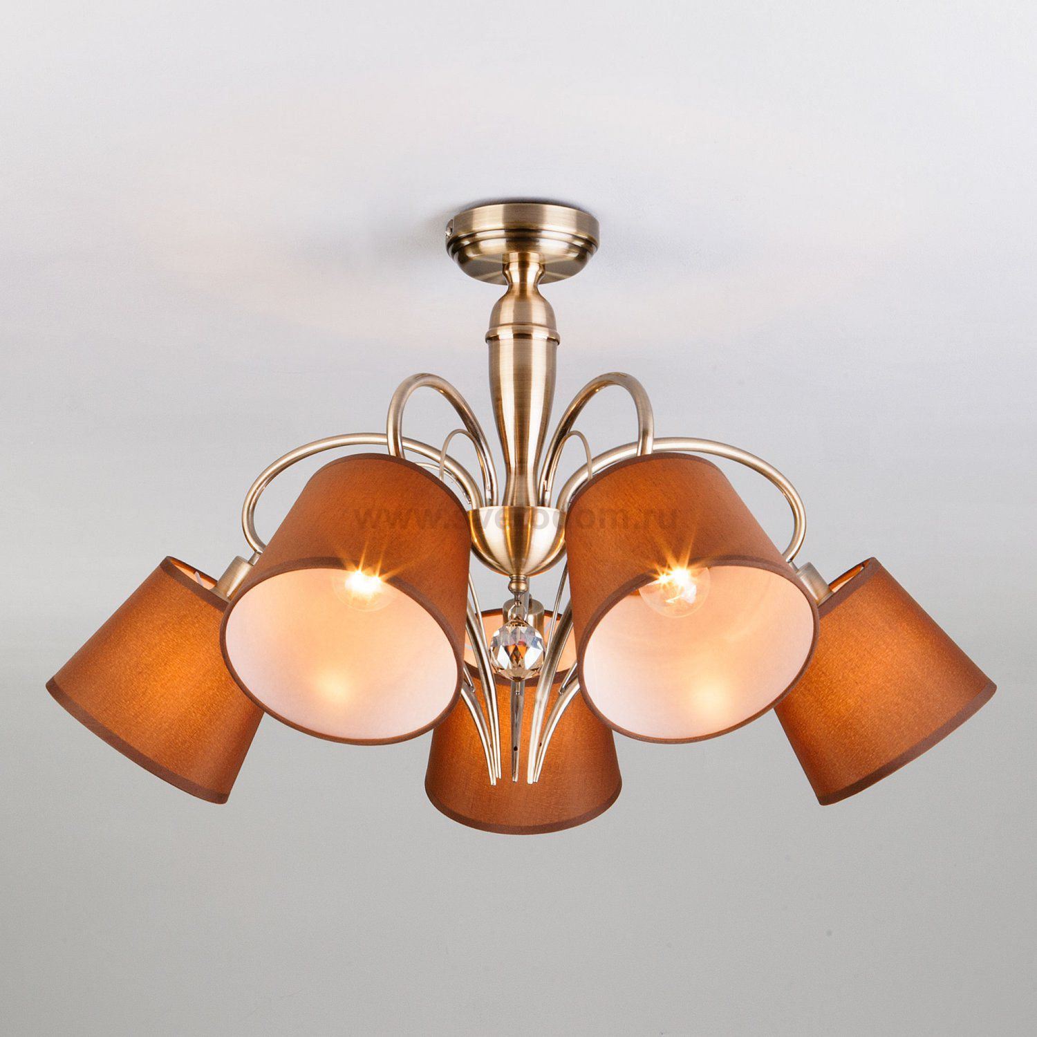 Люстра потолочная Eurosvet 60074/5 античная бронза