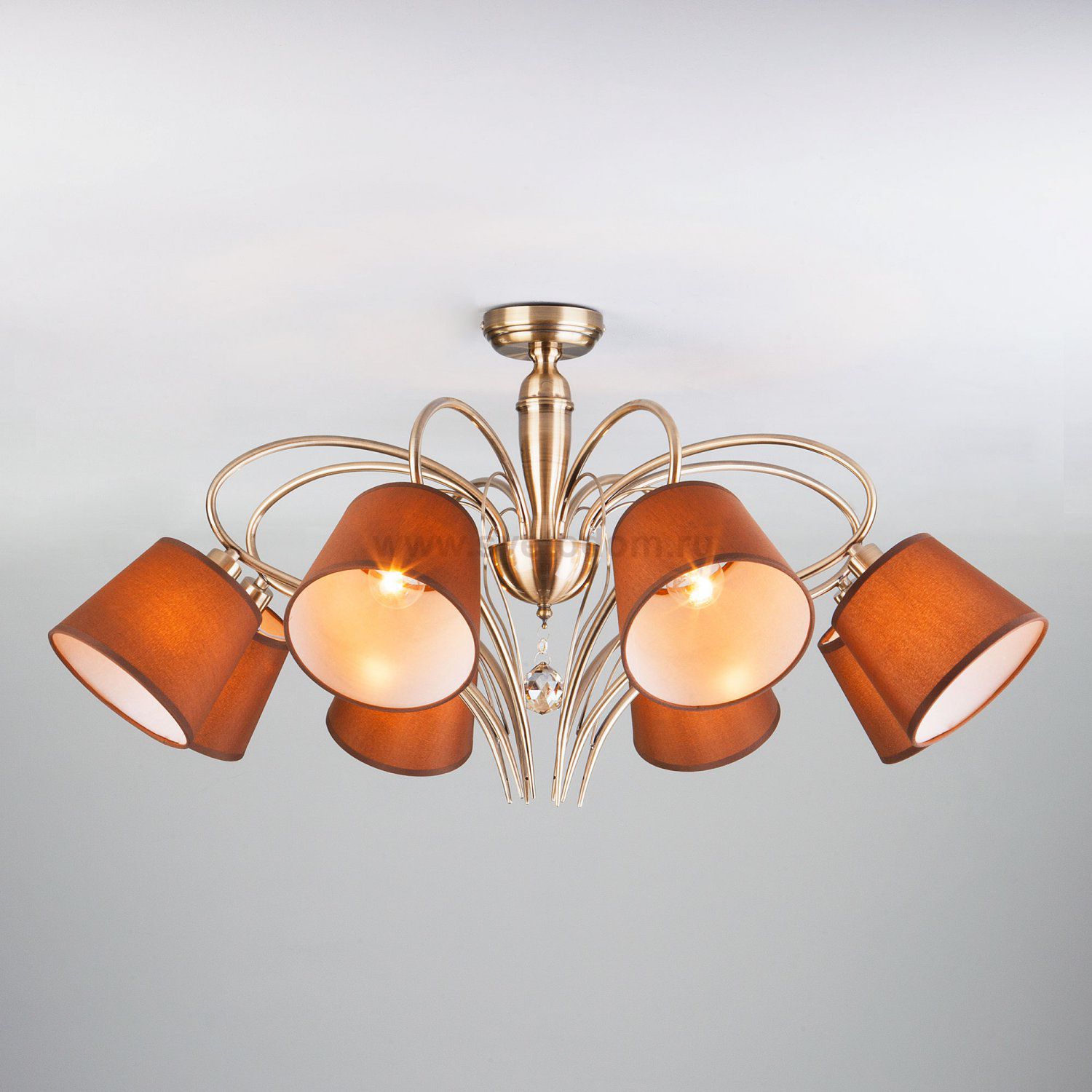 Уценка. Люстра потолочная Eurosvet 60074/8 античная бронза