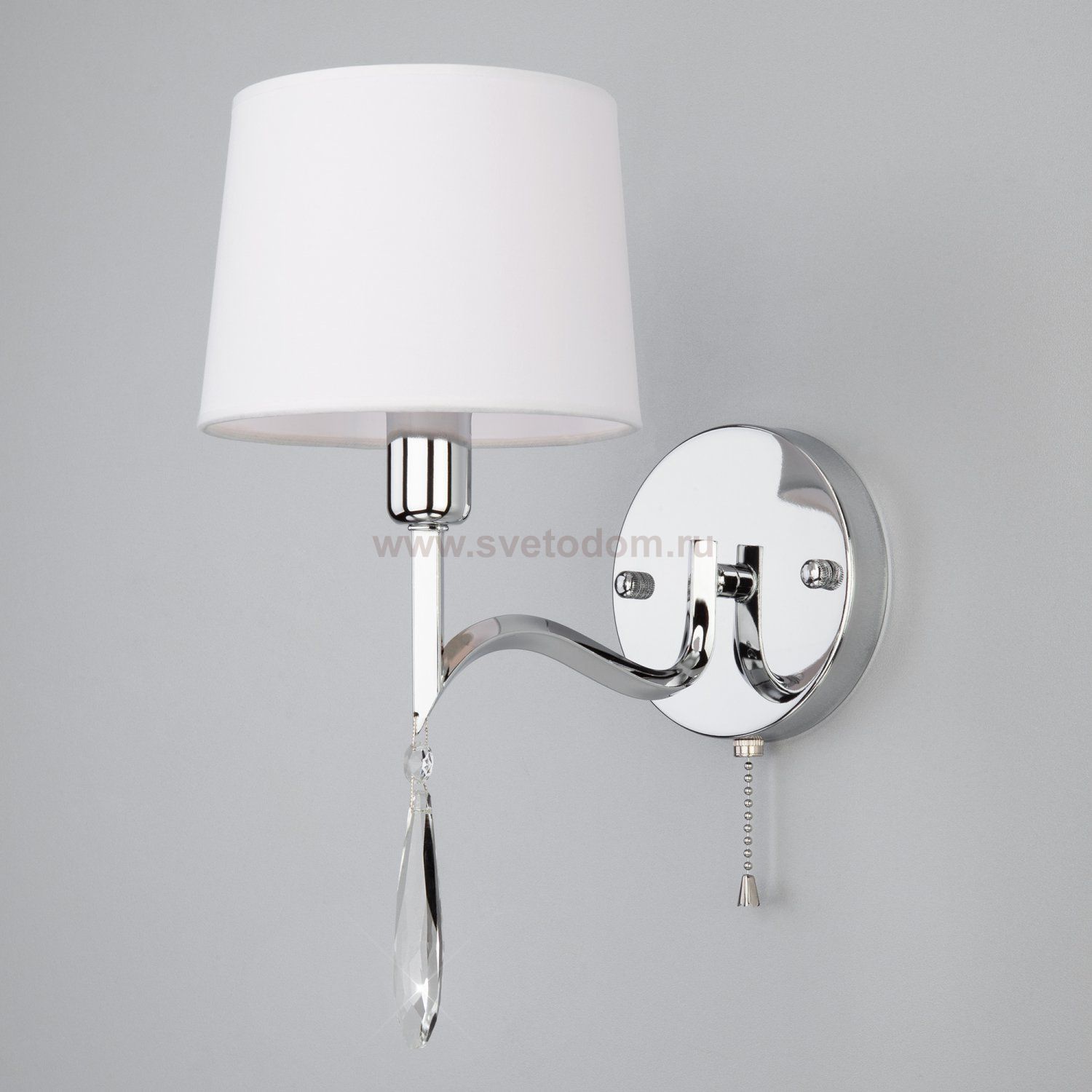 Светильник Eurosvet 10093/1 хром/прозрачный хрусталь Strotskis