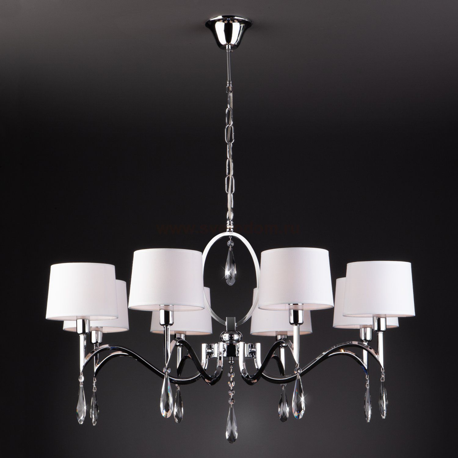 Светильник Eurosvet 10093/8 хром/прозрачный хрусталь Strotskis