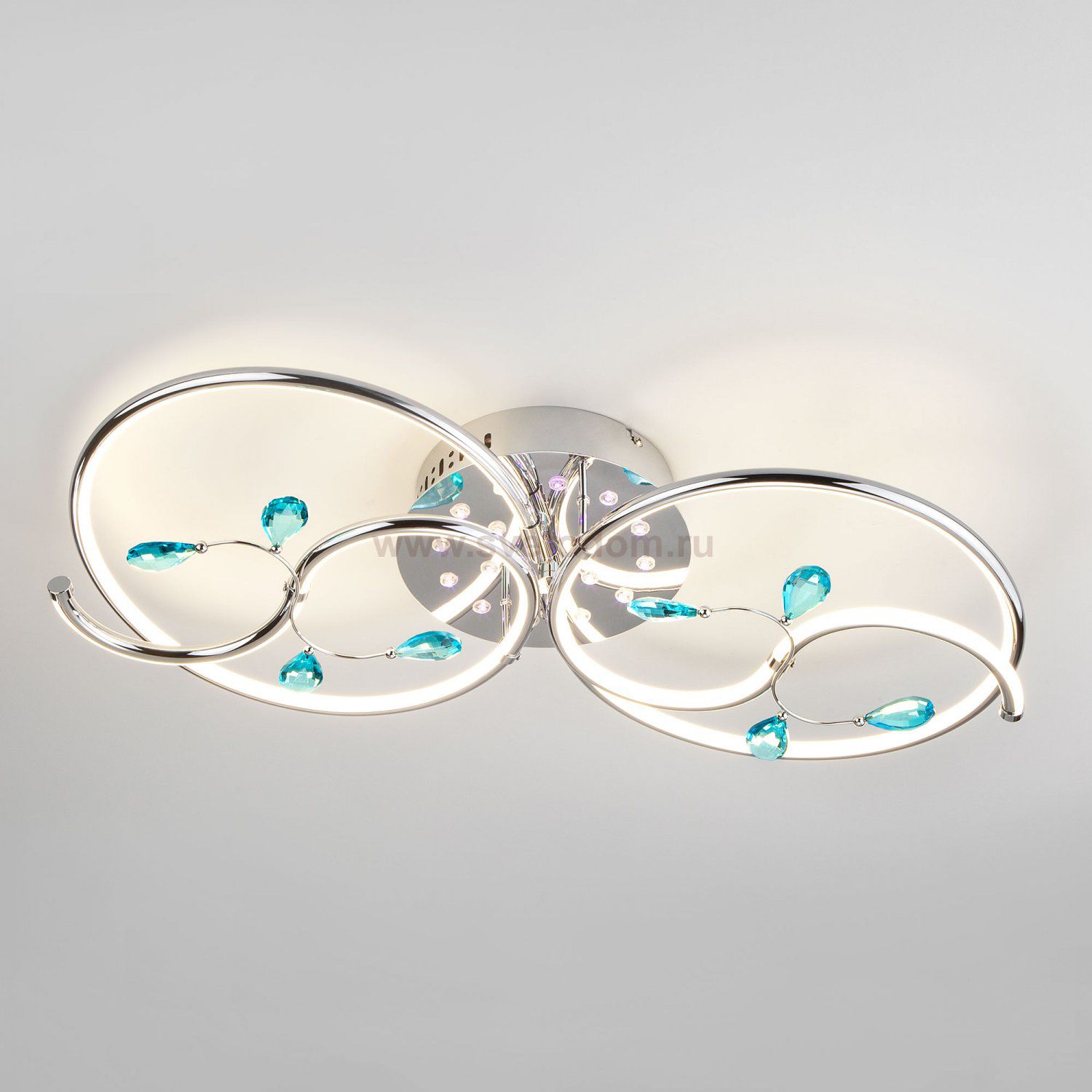 Люстра потолочная Eurosvet 90131/2 хром 64W