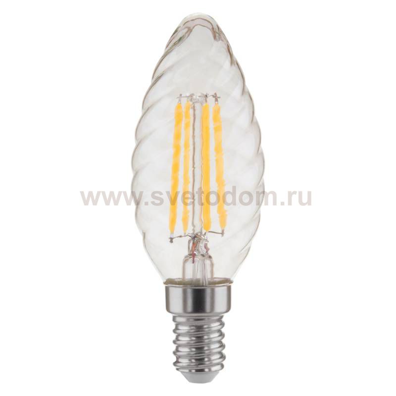 Eurosvet Свеча витая F 7W 3300K E14 прозрачный (BL128) 7W