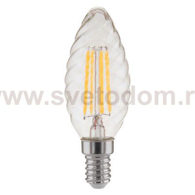 Eurosvet Свеча витая F 7W 4200K E14 прозрачный (BL129) 7W
