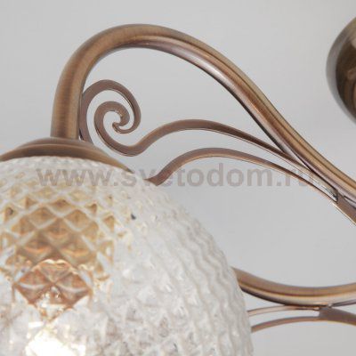 Плафон стекло граненое прозрачное сфера 115*115мм E27 Евро 30139 Kristin