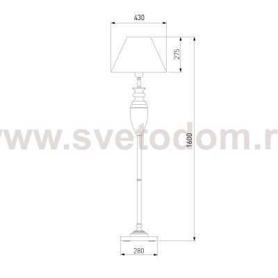 Торшер классический зеленый 009/1T GR