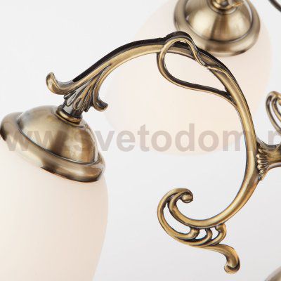 Люстра потолочная с плафонами 22010/6+2 античная бронза