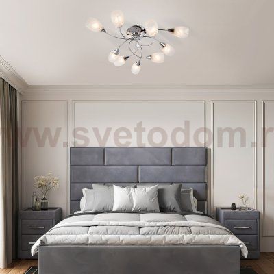 Потолочная люстра с плафонами 2275/9 хром