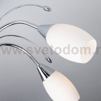 Люстра потолочная с плафонами из стекла 22080/6 хром