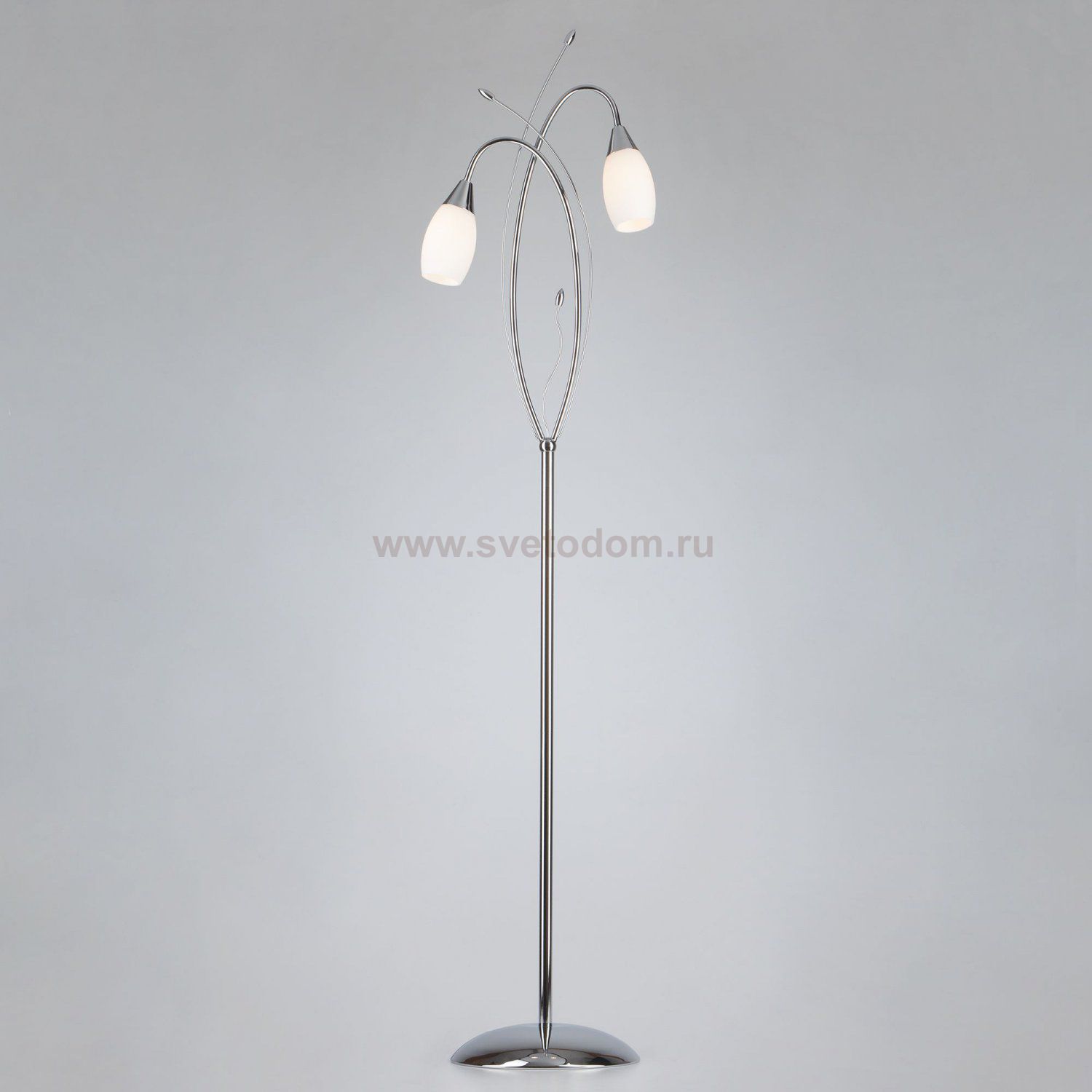 Торшер со стеклянными плафонами 22080/2F хром