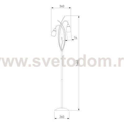 Торшер со стеклянными плафонами 22080/2F хром
