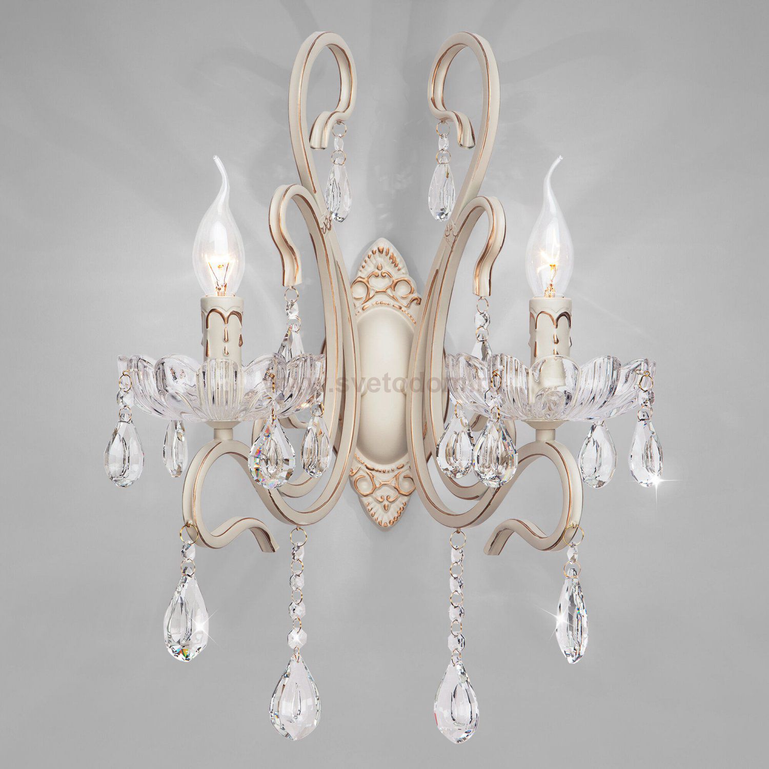 Бра с хрусталем 12205/2 белый