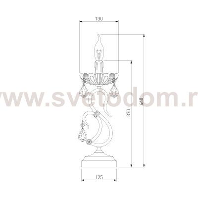 Настольная лампа 12205/1T белый