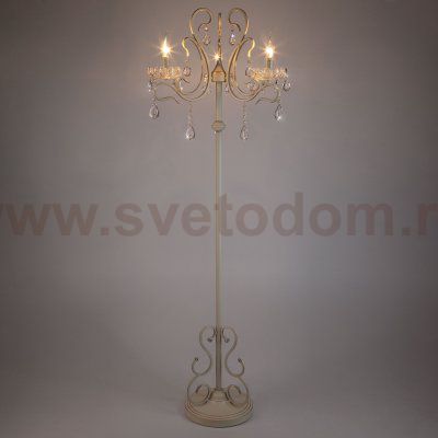 Торшер с хрусталем белый 12205/3F белый