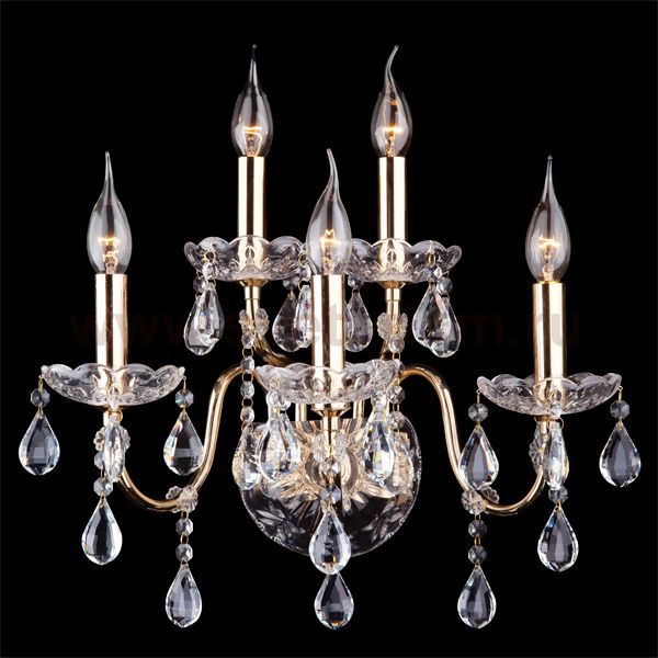 Бра с хрусталем 3600/5 золото / прозрачный хрусталь