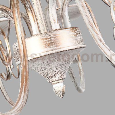 Люстра подвесная классика 22404/8 белый с золотом