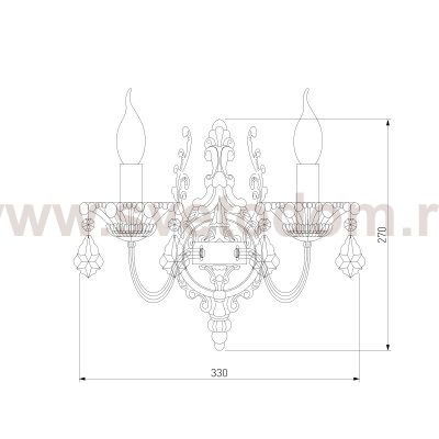 Бра с хрусталем 3281/2 античная бронза / прозрачный хрусталь