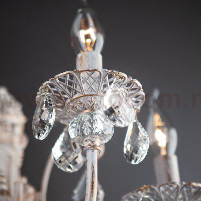 Бра с хрусталем 3305/3  белый с золотом / прозрачный хрусталь