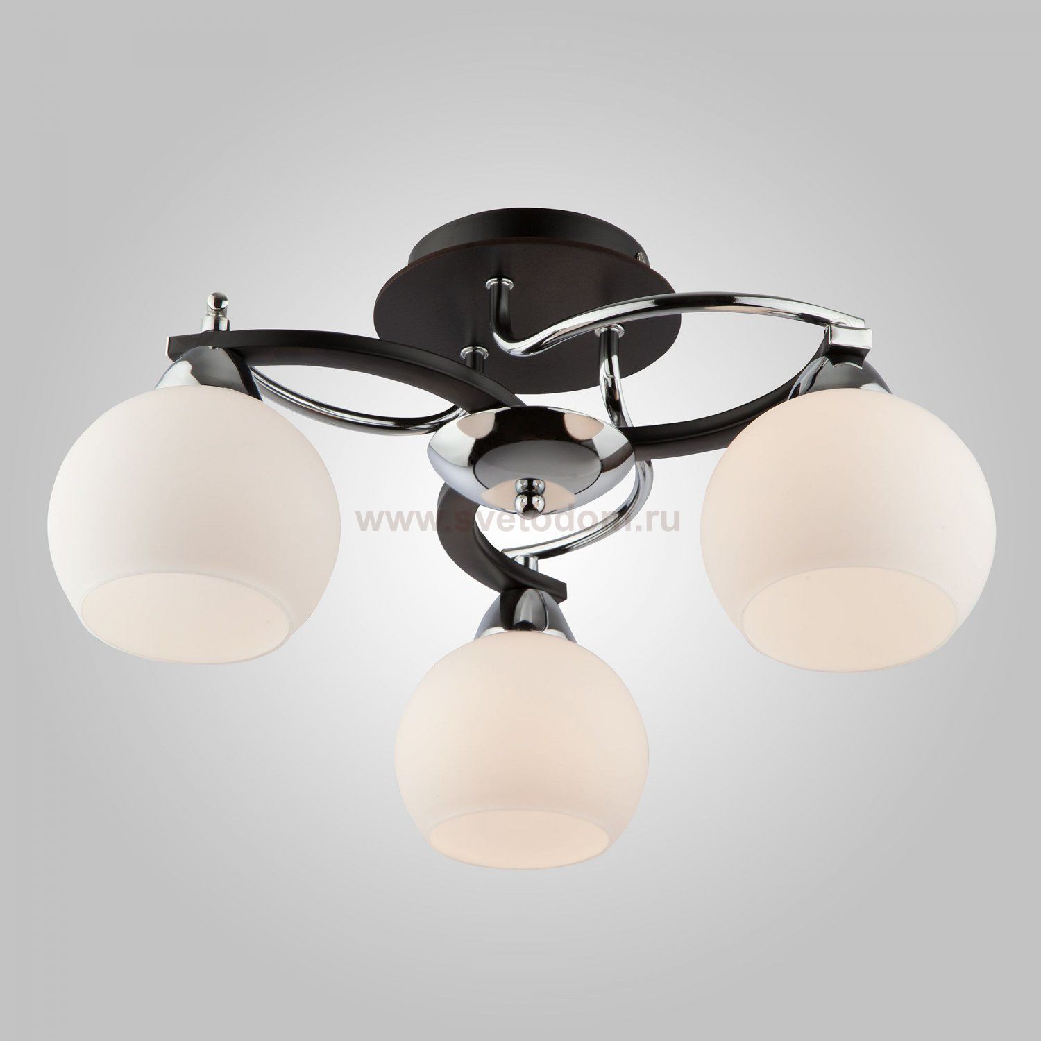 Люстра потолочная 9654/3 хром/венге