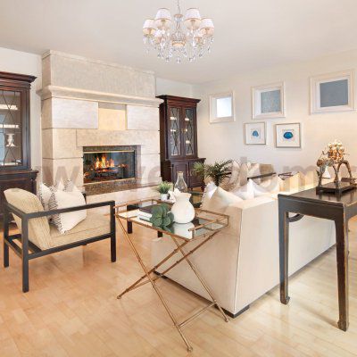 Подвесная люстра с хрусталем и абажурами 3637/7 белый с золотом / прозрачный хрусталь