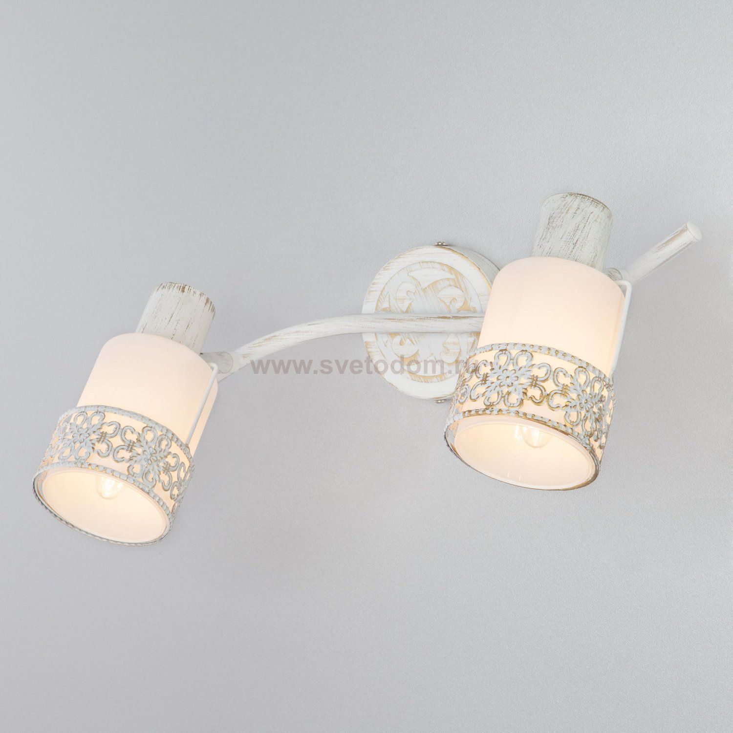 Спот с поворотными плафонами 20025/2 белый с золотом