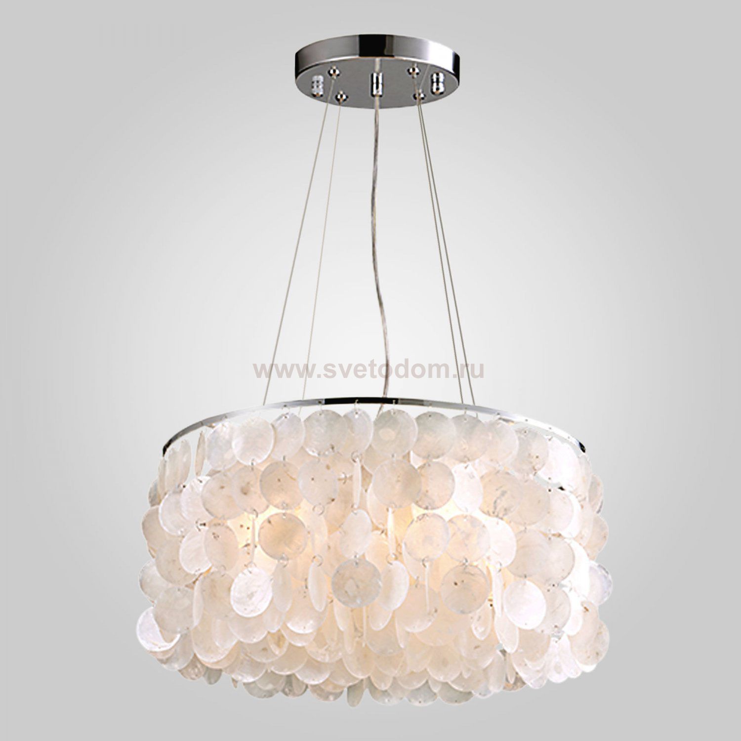 Подвесной светильник с перламутром 60005/4 хром