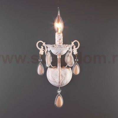 Классическое бра 10009/1 золото с белым