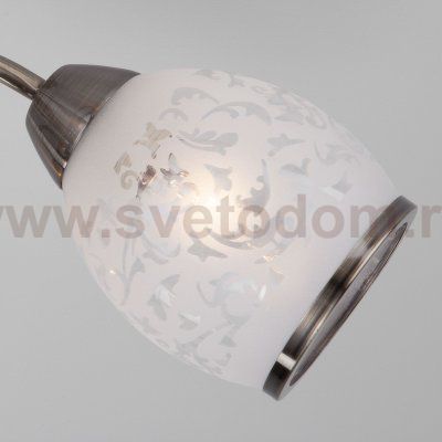 Люстра с плафонами с узором 30026/5 античная бронза