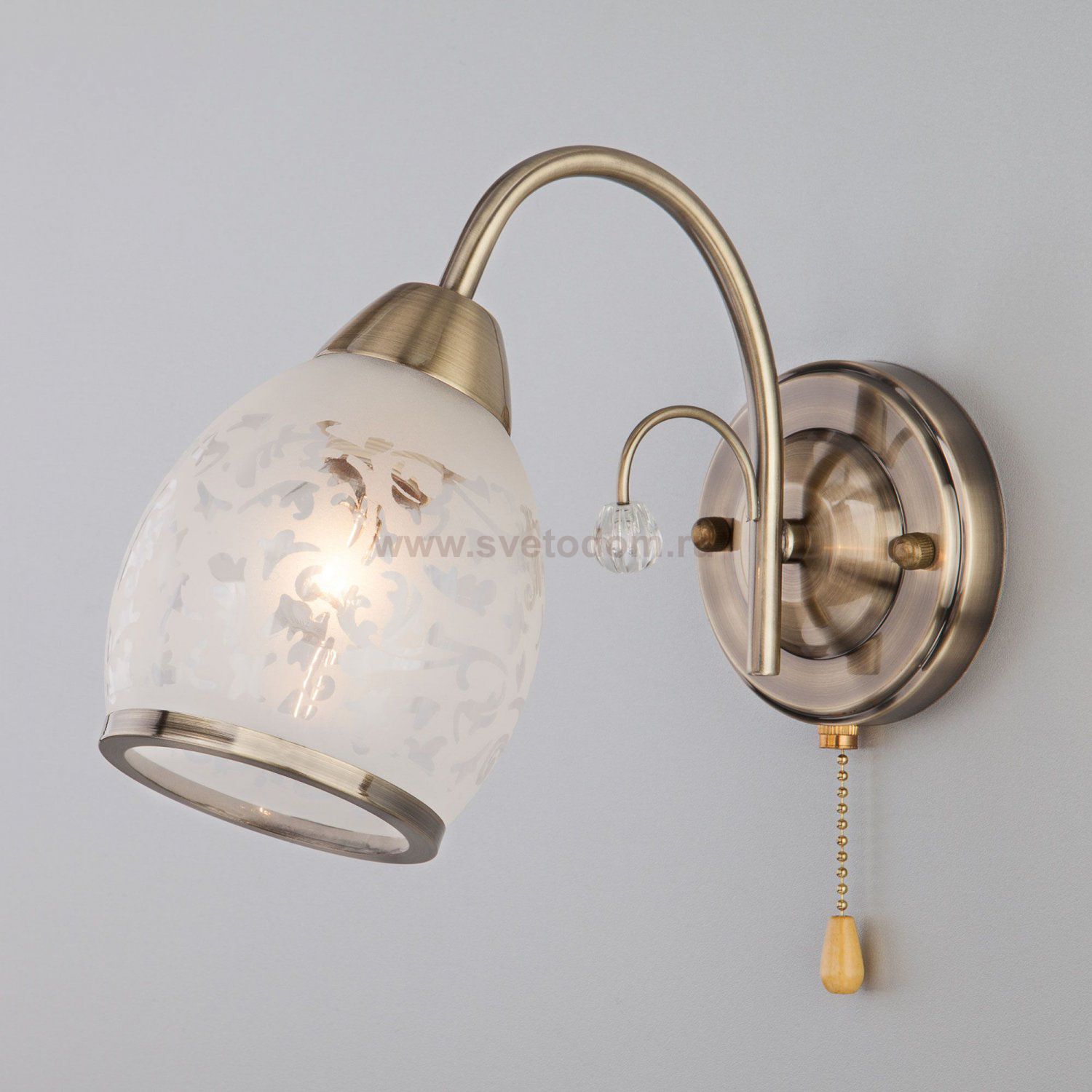 Бра с выключателем 30026/1 античная бронза