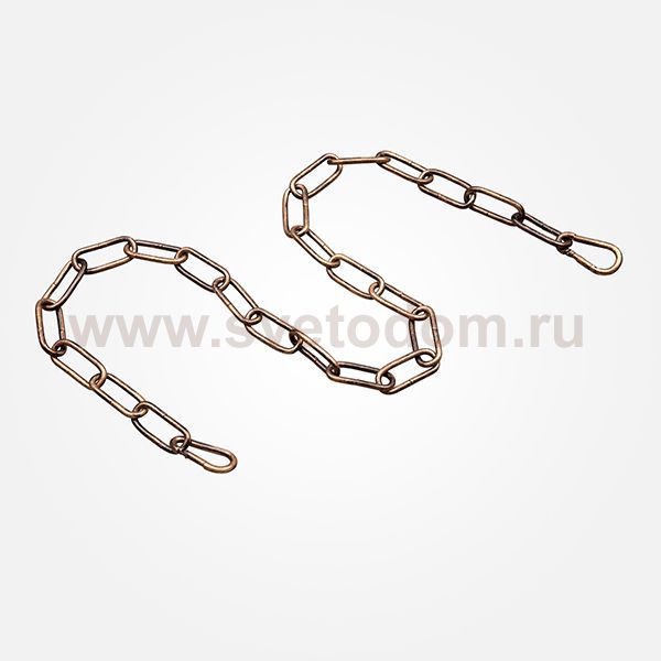Цепь с карабинами 1 м античная бронза 10303 античная бронза