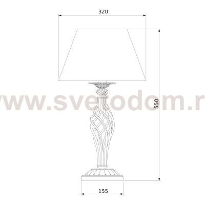 Настольная лампа 01002/1 античная бронза