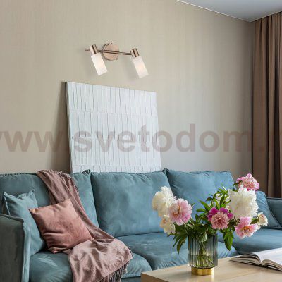 Спот с поворотными плафонами 20043/2 сатин-никель