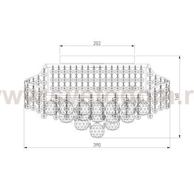 Хрустальная потолочная люстра 16017/6 хром